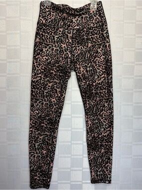 Marika Pink and Black Leopard-Print Leggings